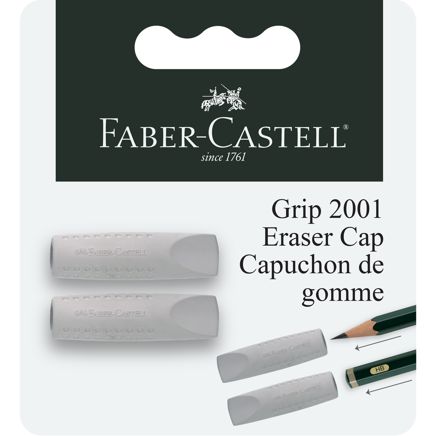 Grip 2001 Pencil Eraser Cap Set of 2