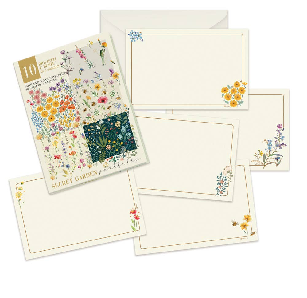 Portfolio Cards Large Size, Note Cards, Italian Stationery: PEACOCK