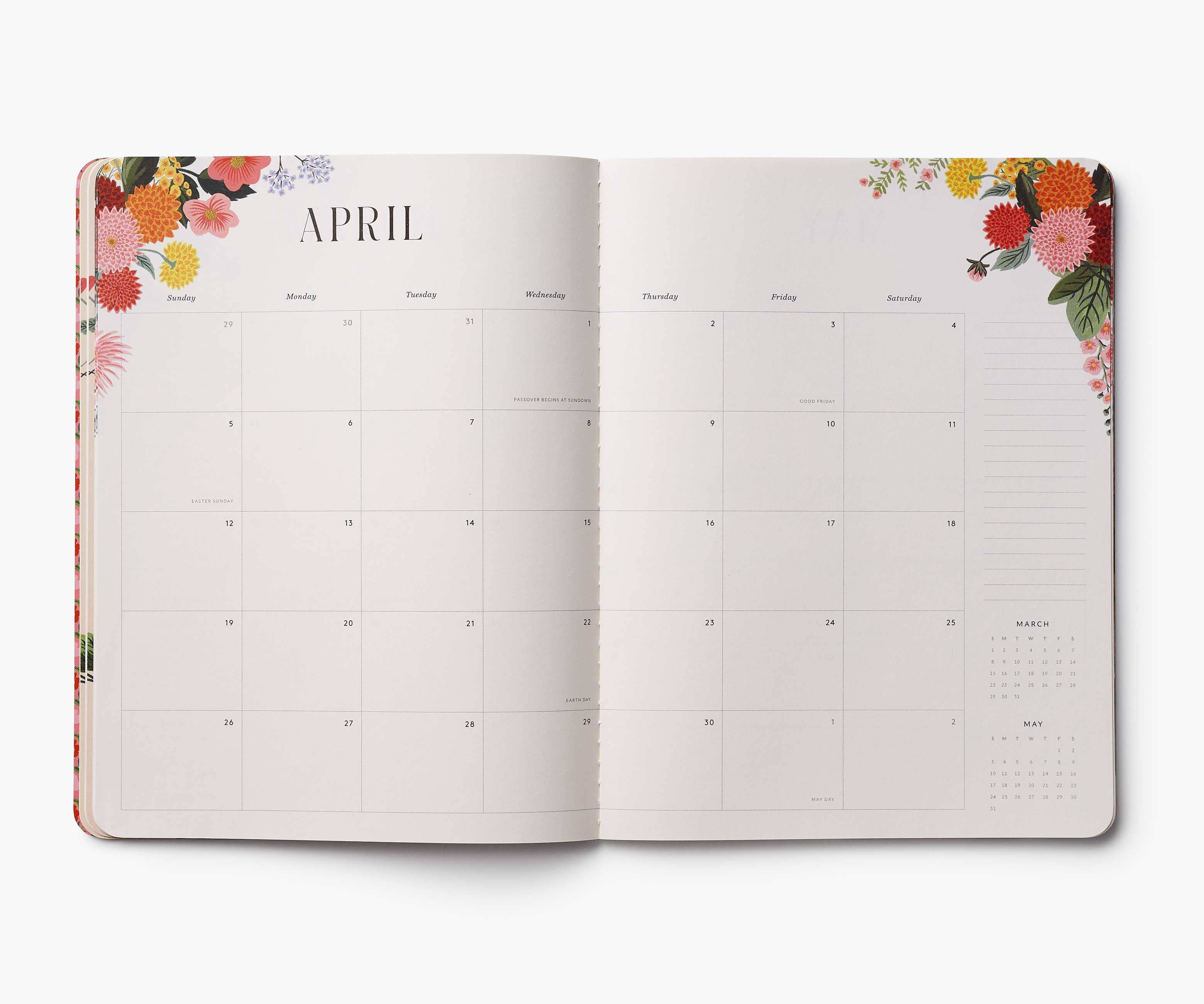 2026 Dahlia 12-Month Appointment Notebook