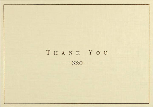 Gold and Cream Thank You Notes