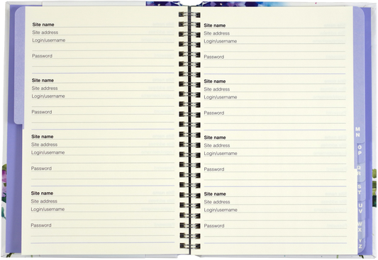 Hydrangeas Large-Format Internet Address & Password Logbook
