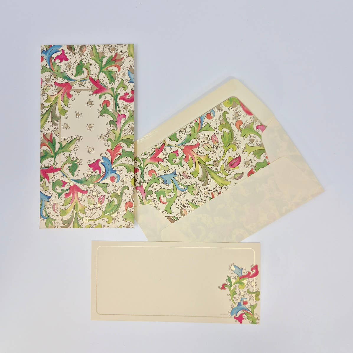 Long Portfolio Note Cards - CALLIGRAPHY