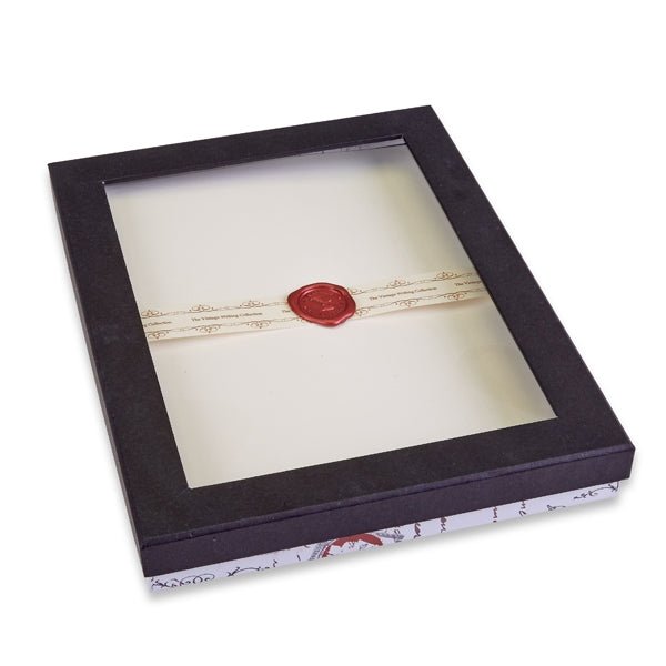 Classic Linen Brilliant White Stationery Set Gift Box - 20/10