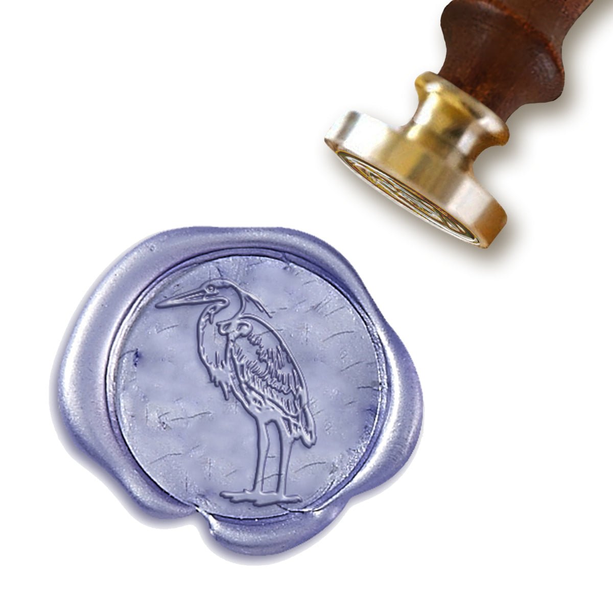 Blue Heron Custom Wax Seal Stamp #3550 with Rosewood Handle