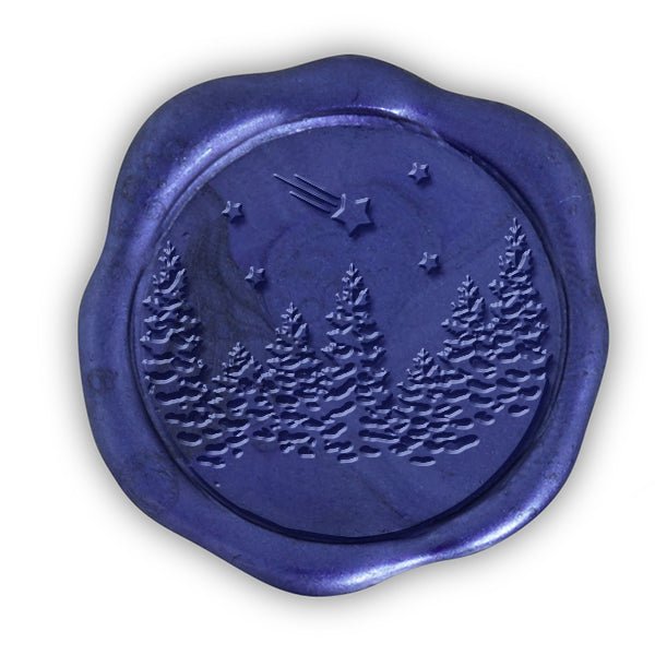 Winter Wonderland Christmas Wax Seal Stamp-Burgundy Wood Handle #6546