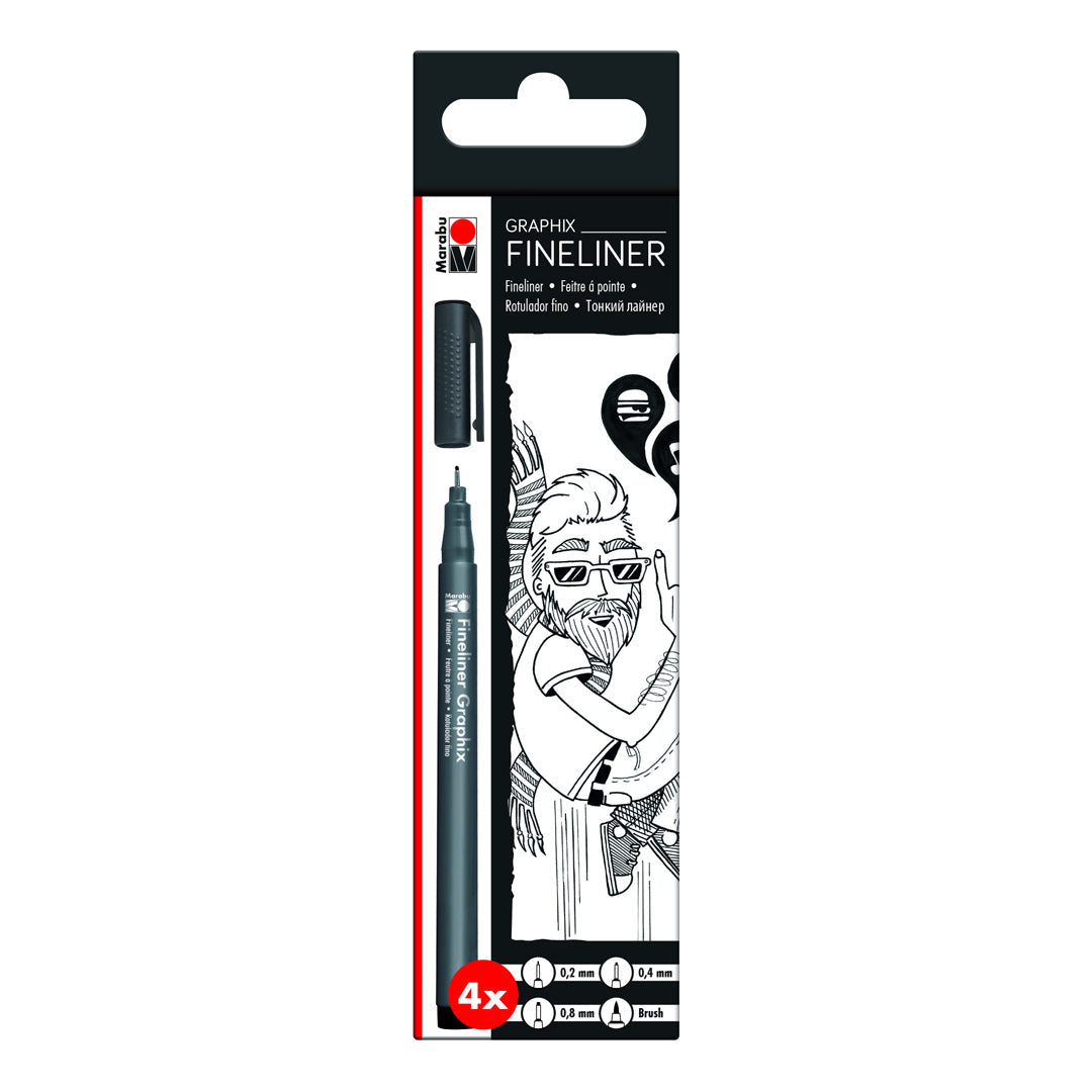 Marabu Graphix Fineliner - Set of 4