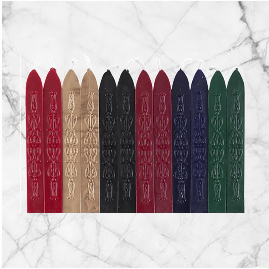 Royal Premium Sealing Wax with wick- 12PK Saver Pack Assortment