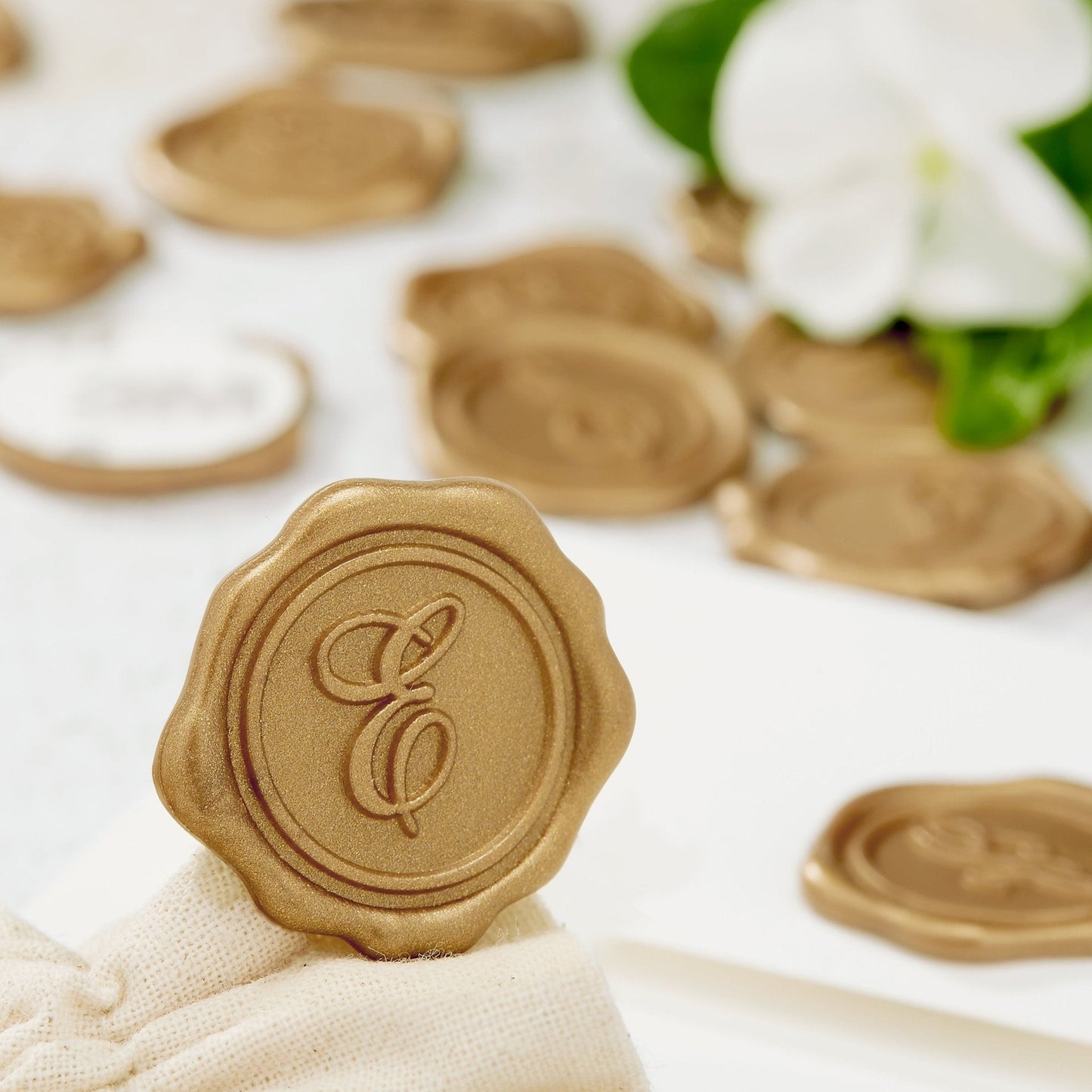 Initial Adhesive Wax Seal Stickers for Envelopes and Invitations (25-Pack)