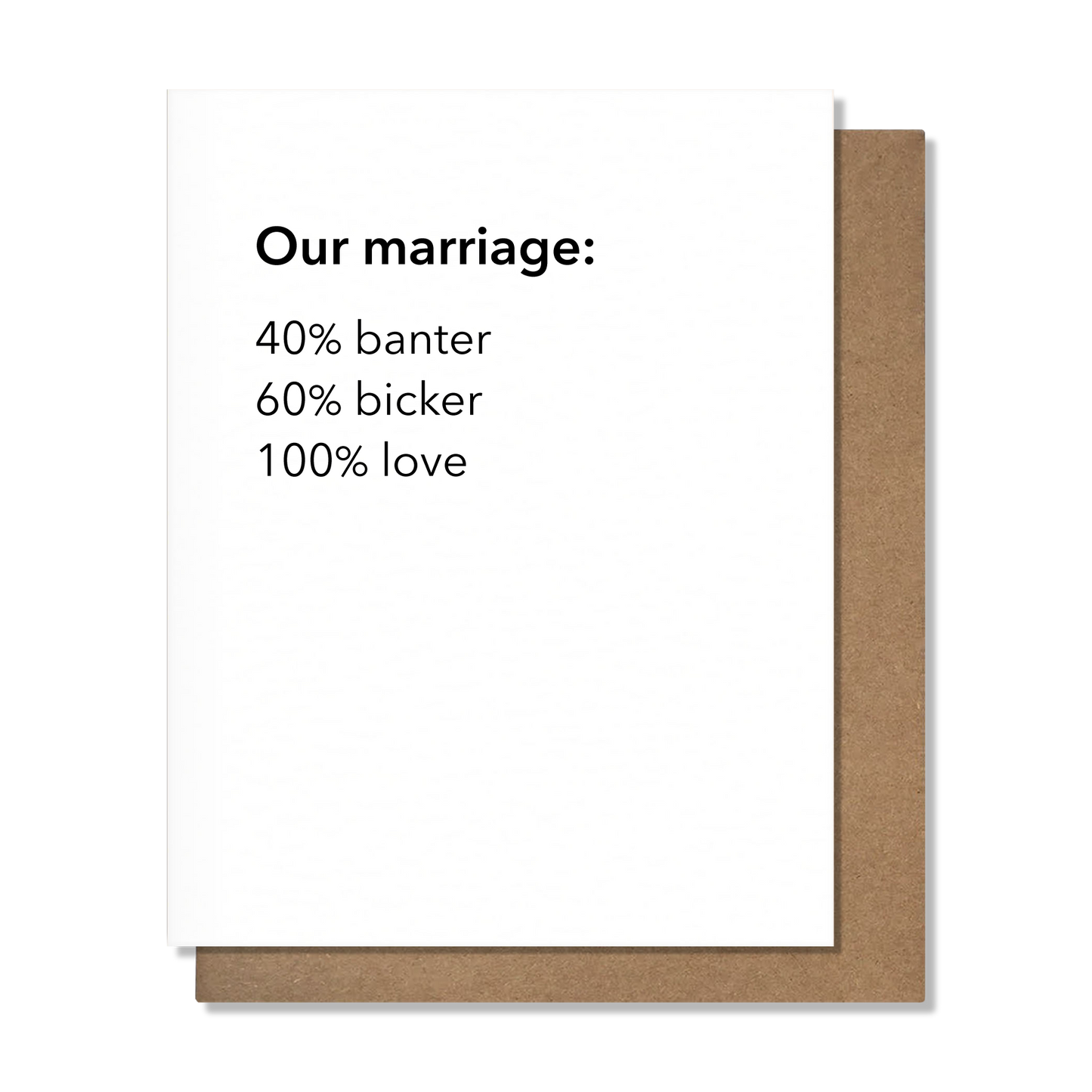 Our Marriage - Love Card
