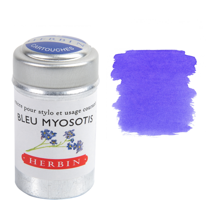 Bleu des Profondeurs (Deep Sea Blue) Fountain Pen Ink Cartridges - Tin of 6