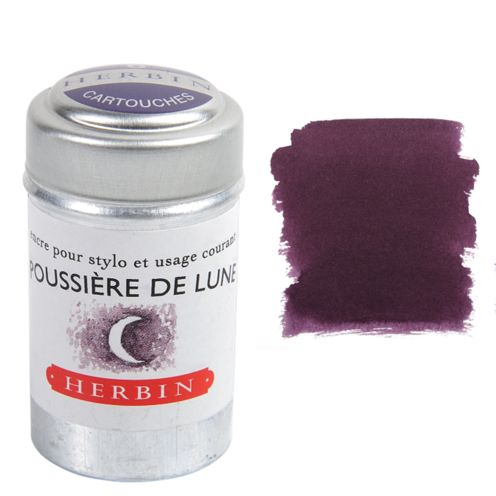 Bleu des Profondeurs (Deep Sea Blue) Fountain Pen Ink Cartridges - Tin of 6