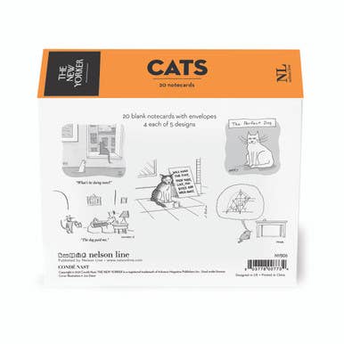 CATS - 4 EACH/5 DESIGNS NY'ER BOXED NOTES