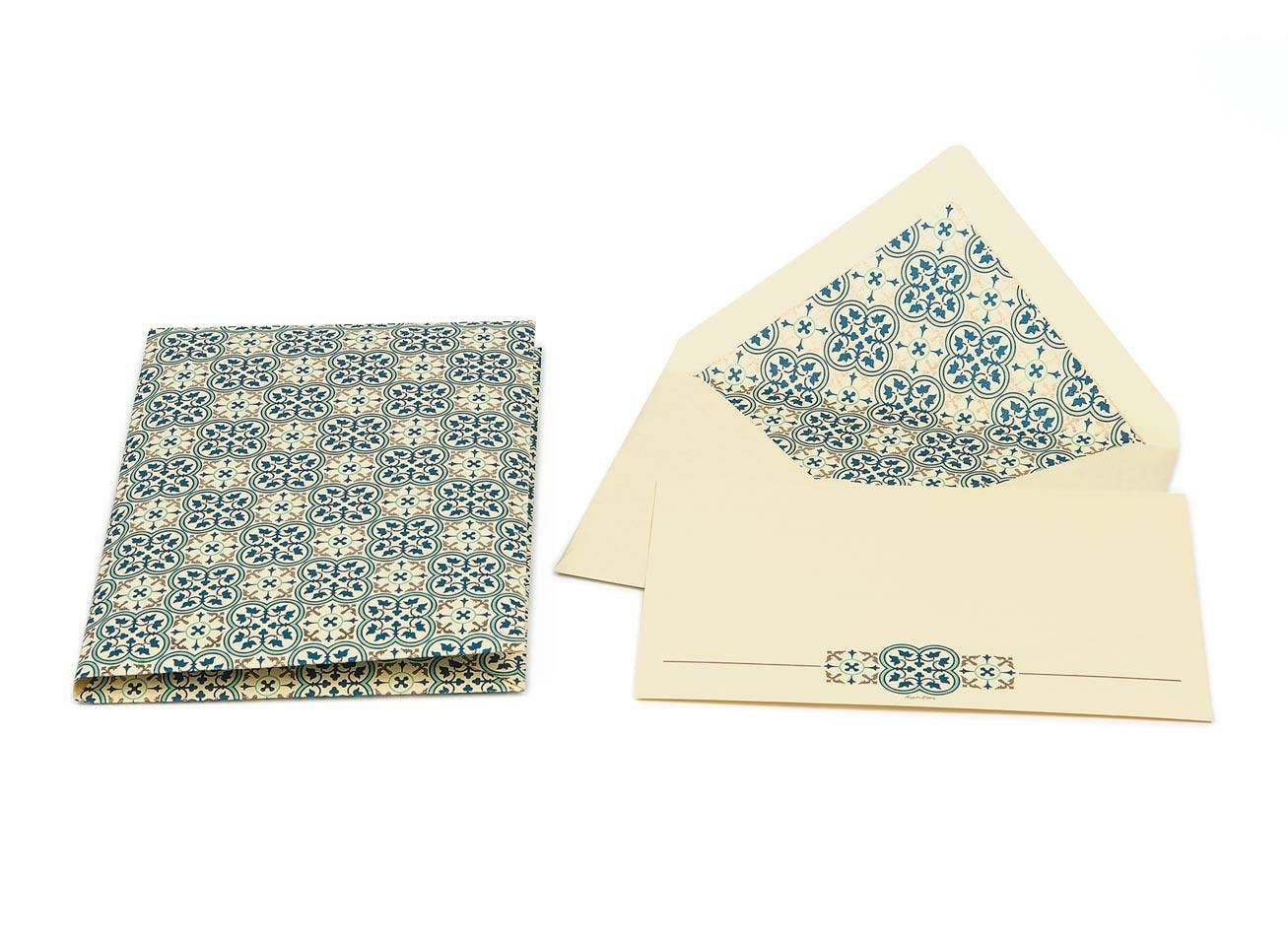 Portfolio Cards Large Size, Note Cards, Italian Stationery: PEACOCK