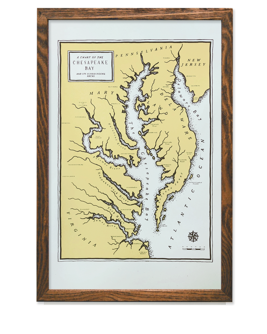 Chesapeake Map Art Print