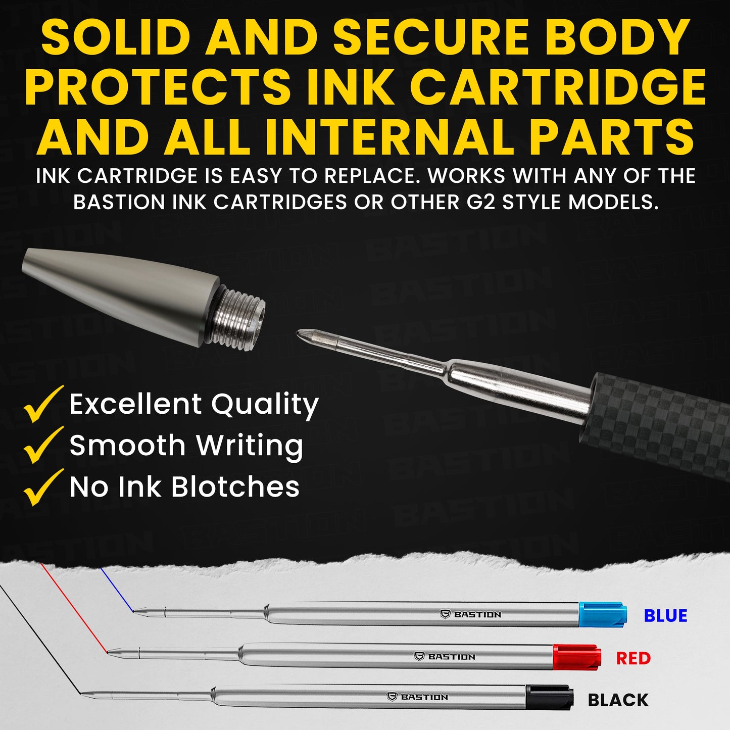 Carbon Fiber and Stainless Steel - Bolt Action Pen by BastionĀ® by Bastion Bolt Action Pen