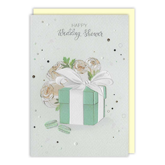 Gift and Roses Wedding Shower Greeting Card