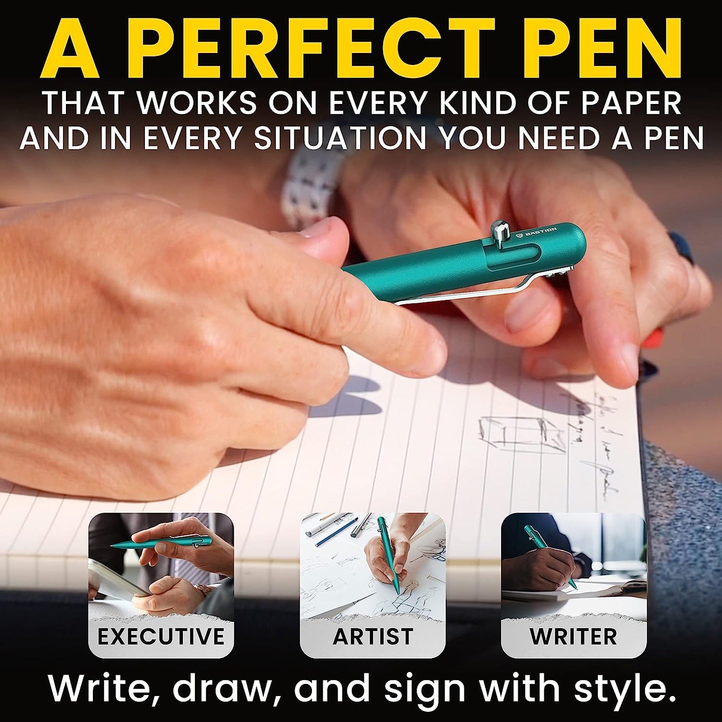 Aluminum - Bolt Action Pen by BastionĀ® by Bastion Bolt Action Pen