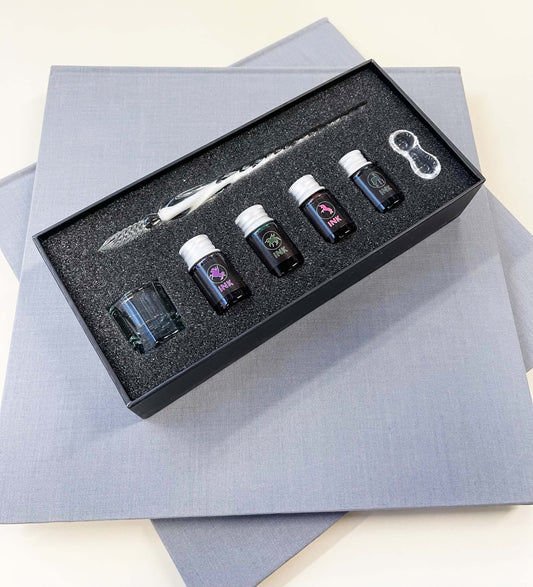 Glass Dip Pen Set With Ink by Soothi