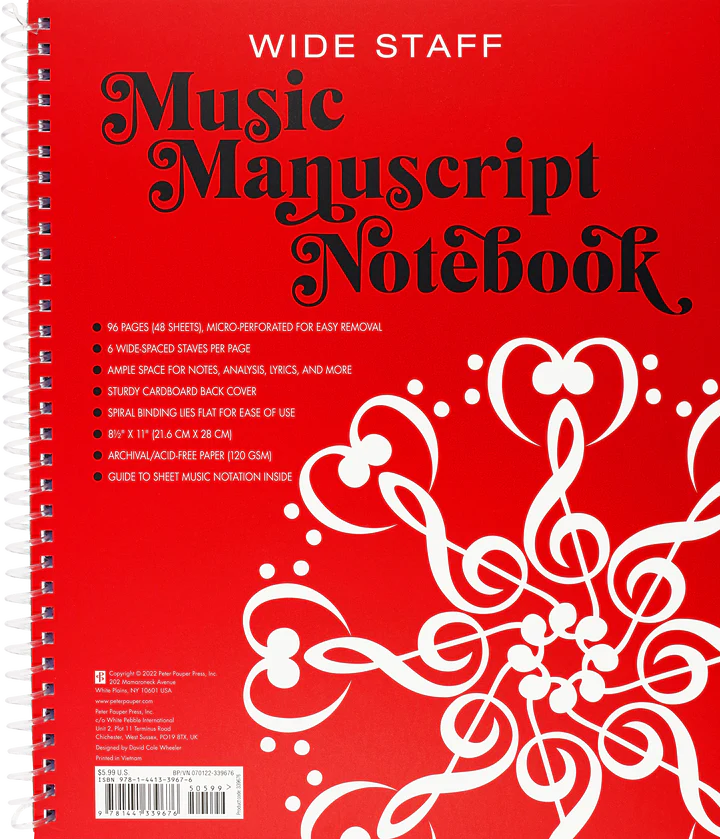 Wide Music Notebook