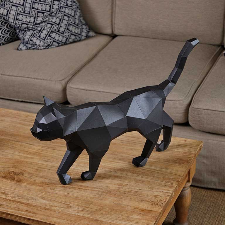 Black Cat Model | 3D Papercraft Cat by PAPERCRAFT WORLD
