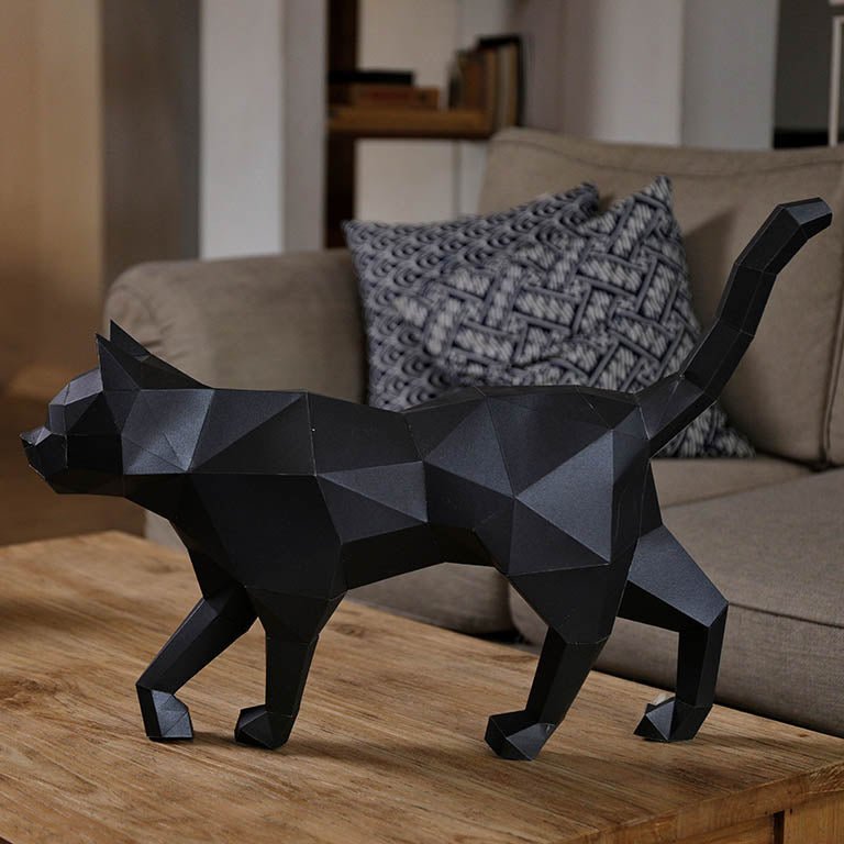 Black Cat Model | 3D Papercraft Cat by PAPERCRAFT WORLD