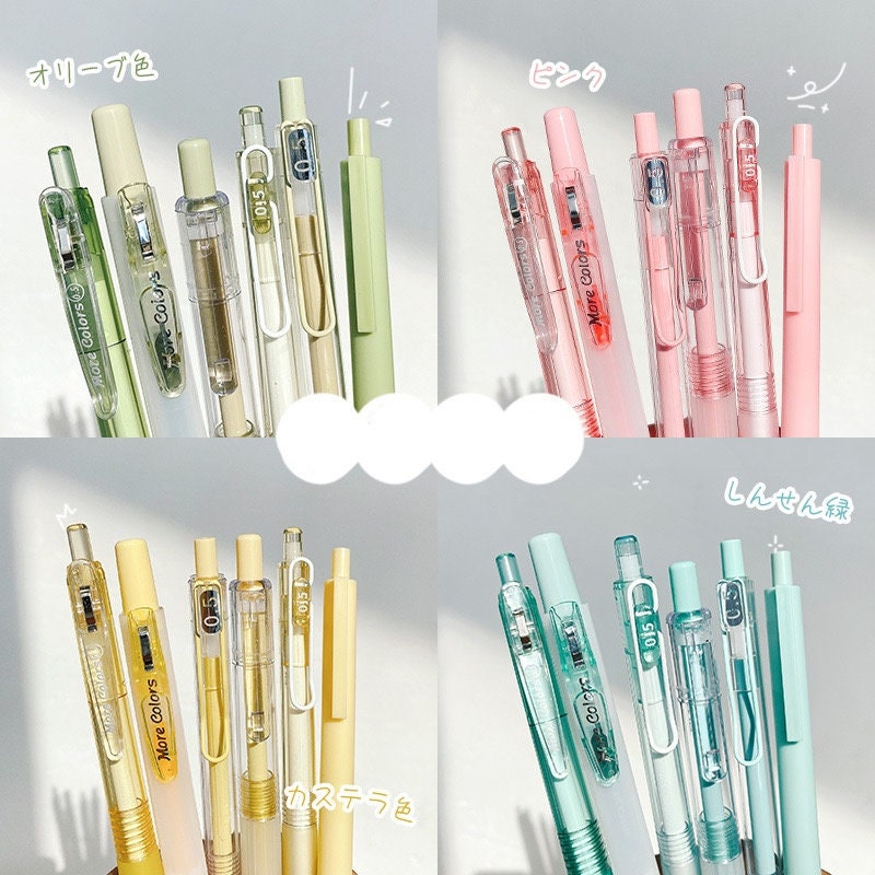 Kawaii Black Ink Gel Pen 0.5mm Micro Point