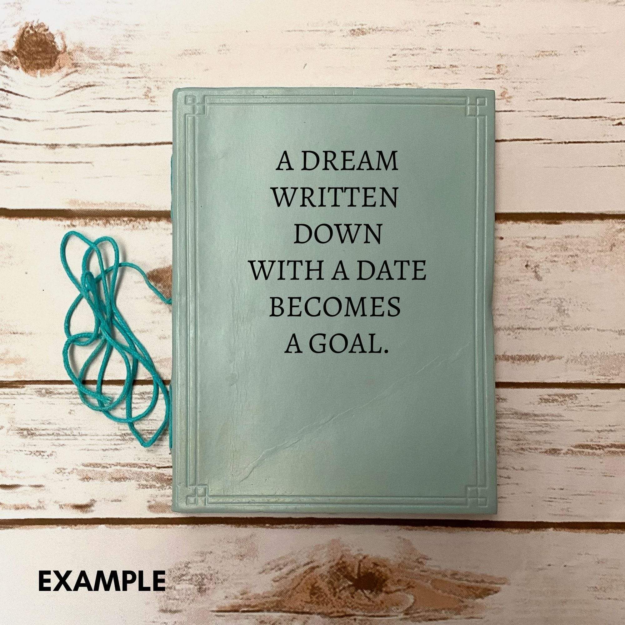 Custom Leather Journals - Lined, Blue Tone 8x6 by Soothi