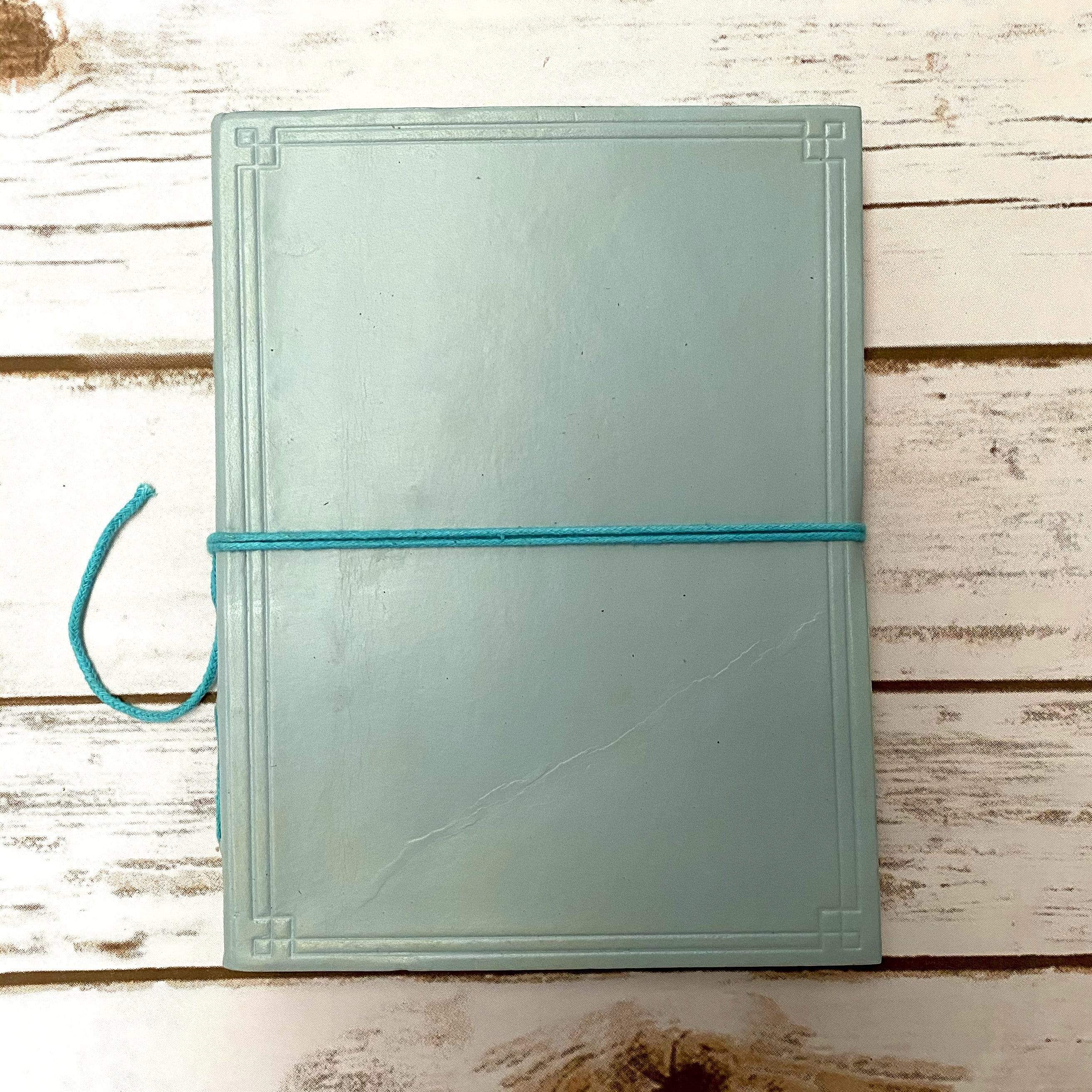 Custom Leather Journals - Lined, Blue Tone 8x6 by Soothi
