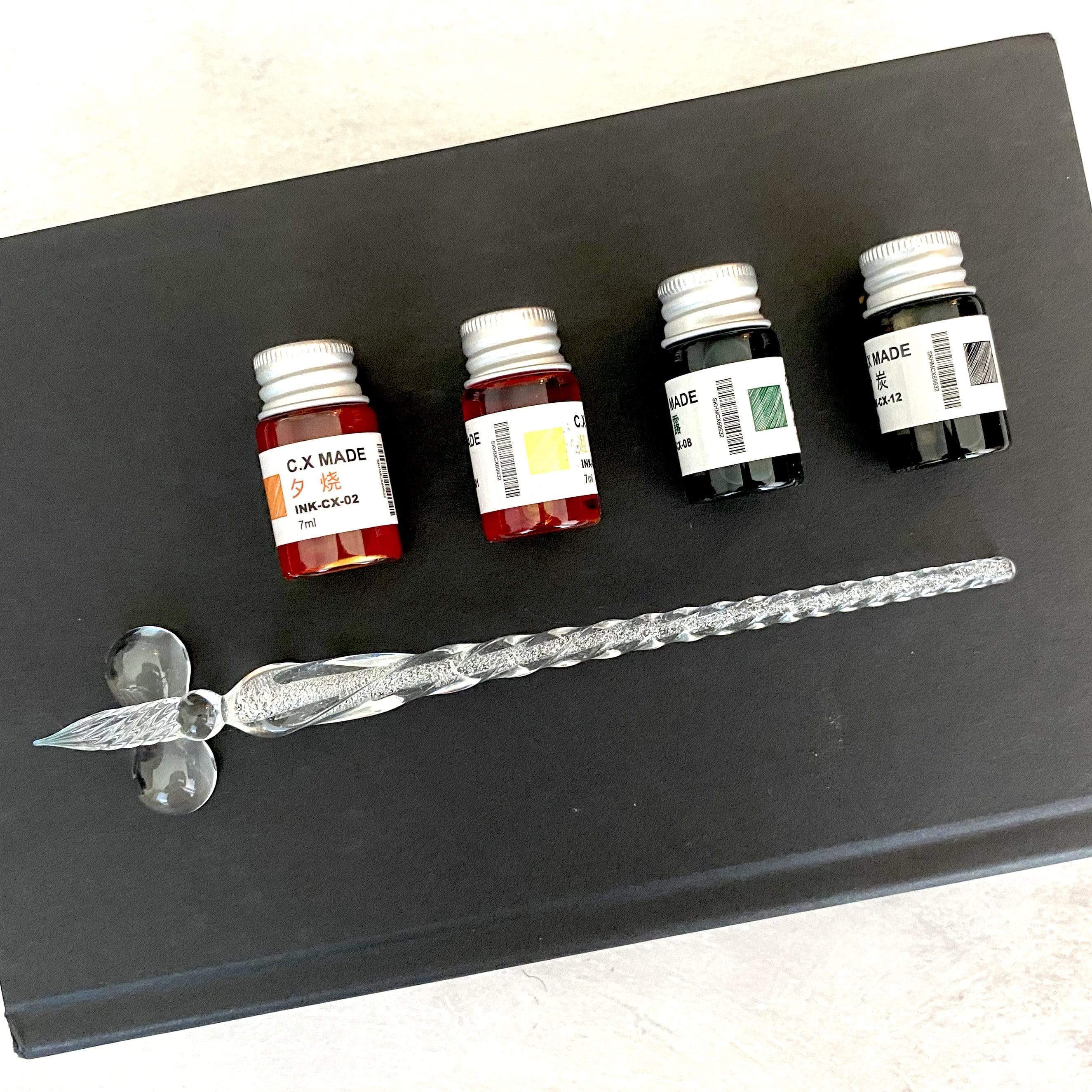 Glass Dip Pen Set With Ink by Soothi