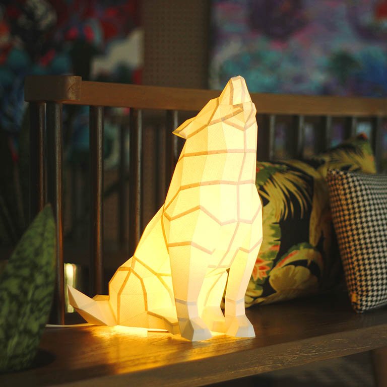 Wolf 3D Paper Model, Lamp by PAPERCRAFT WORLD