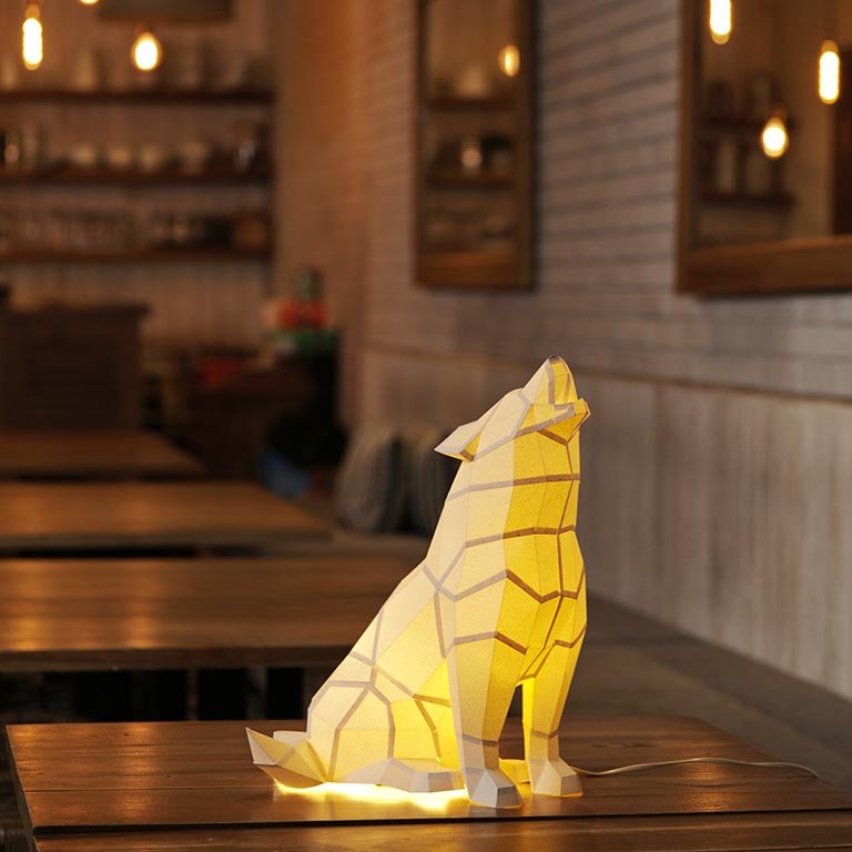 Wolf 3D Paper Model, Lamp by PAPERCRAFT WORLD
