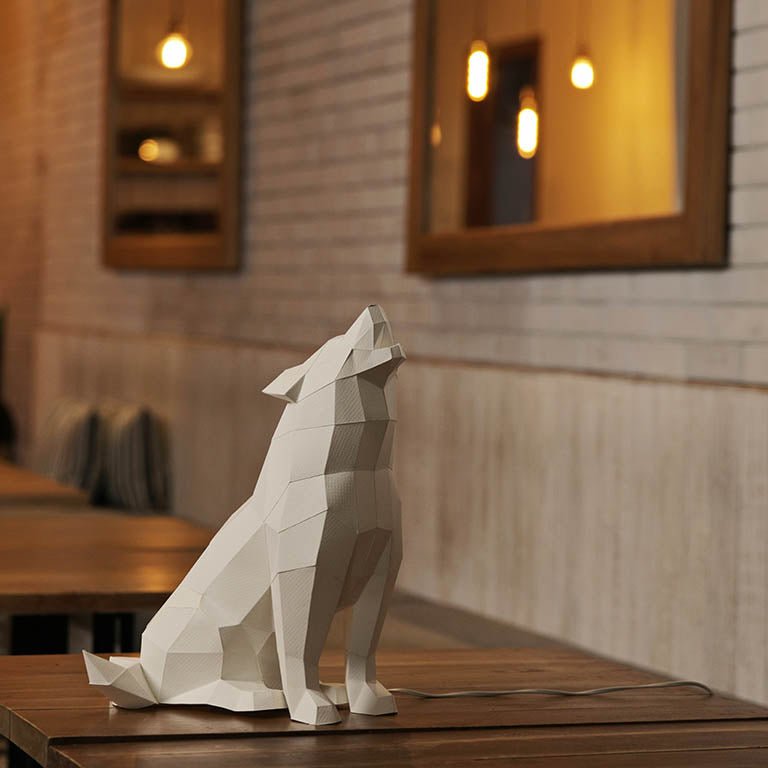 Wolf 3D Paper Model, Lamp by PAPERCRAFT WORLD