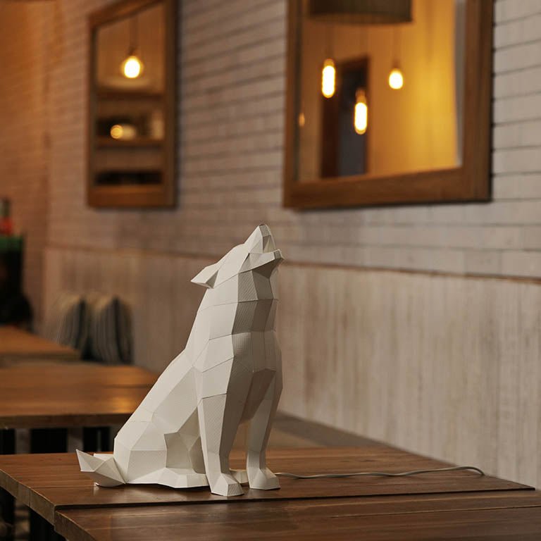 Wolf 3D Paper Model, Lamp by PAPERCRAFT WORLD