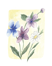 Flower Garden Painting Art Kit with Outline page
