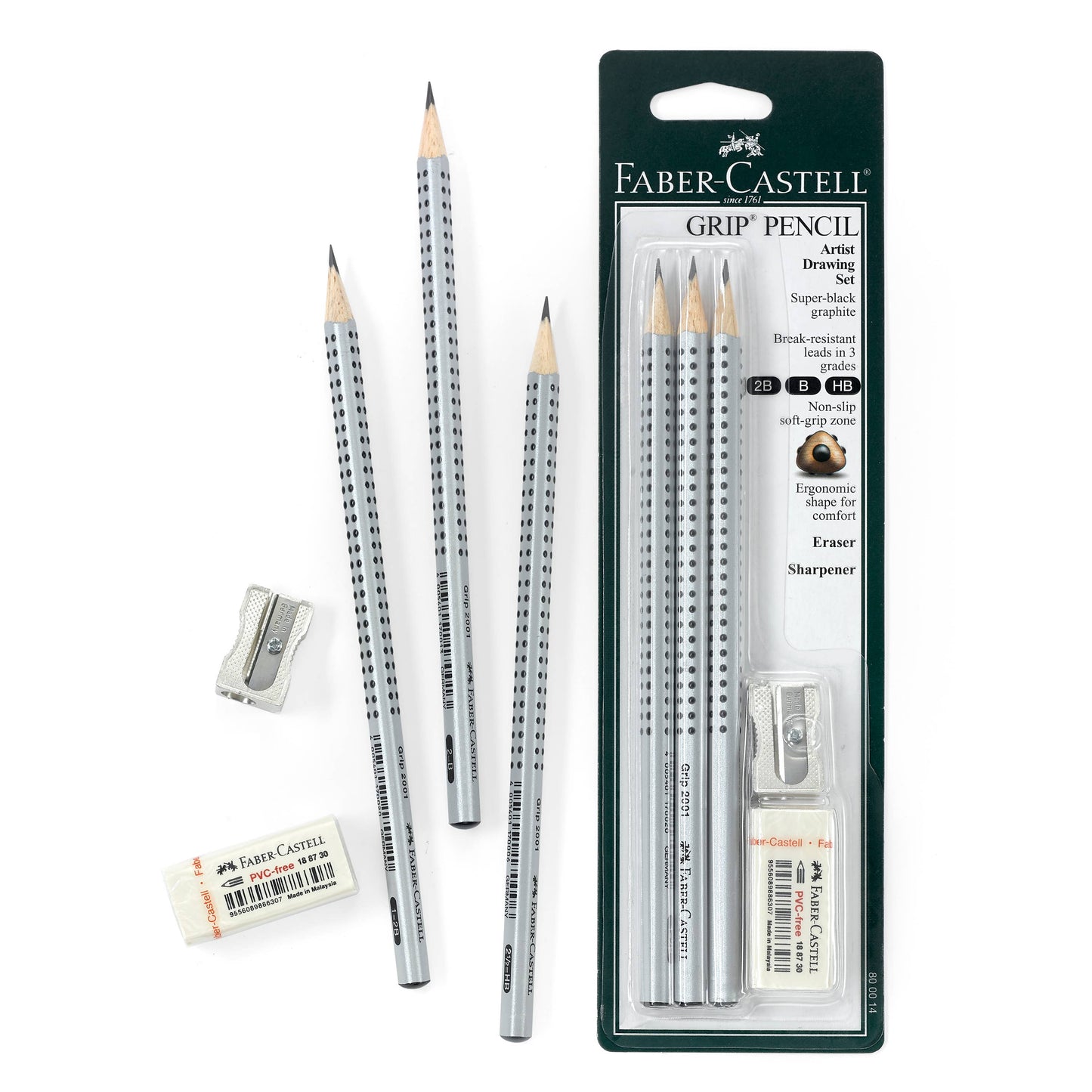 Grip 2001 Graphite Pencils, Artist Drawing Set