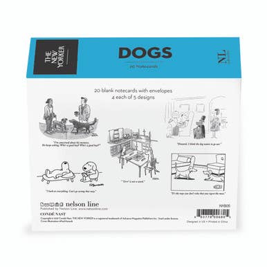 DOGS - 4 EACH/5 DESIGNS NY'ER BOXED NOTES