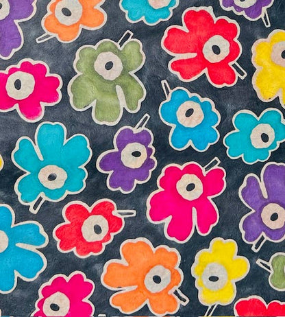 20x30 Batik Blooms, 5 options: Multi-Colored