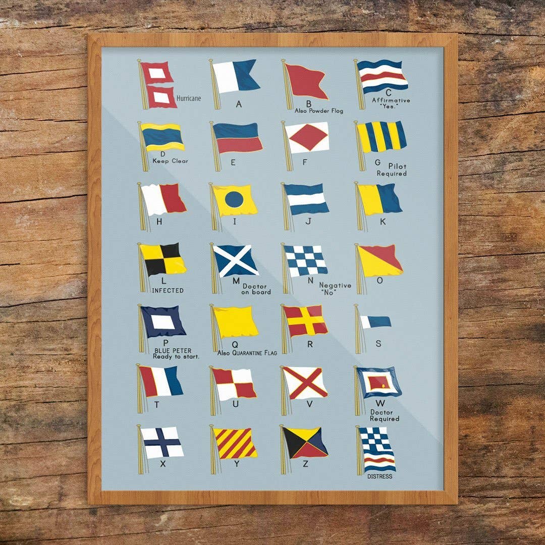 Code Flag Alphabet Print
