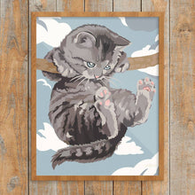 Hang In There Cat Paint By Number Style Print
