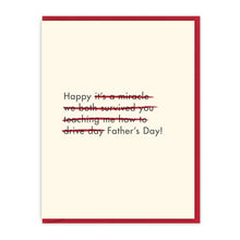 We survived you teaching me to drive | Father's Day Card
