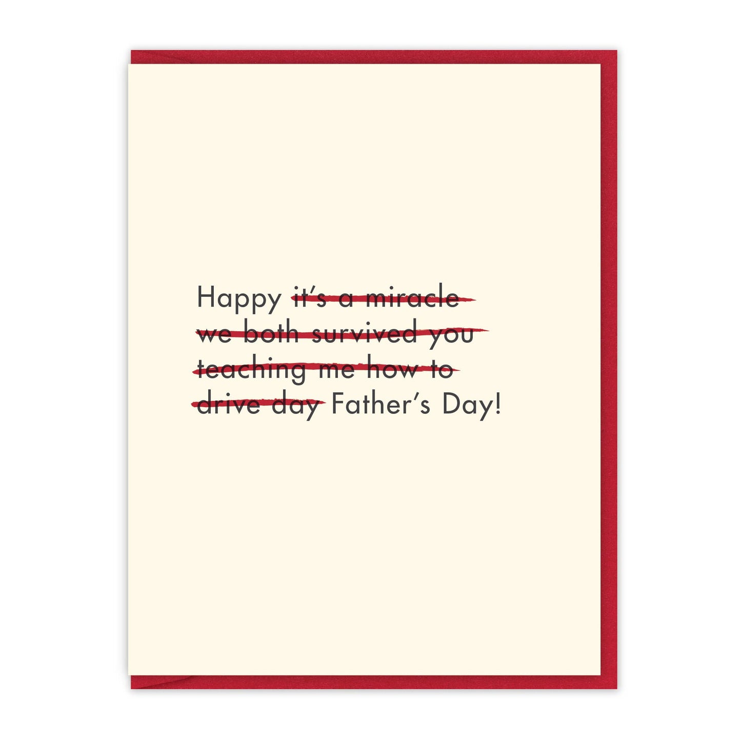 We survived you teaching me to drive | Father's Day Card