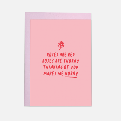 Roses are red greeting card: Double folded