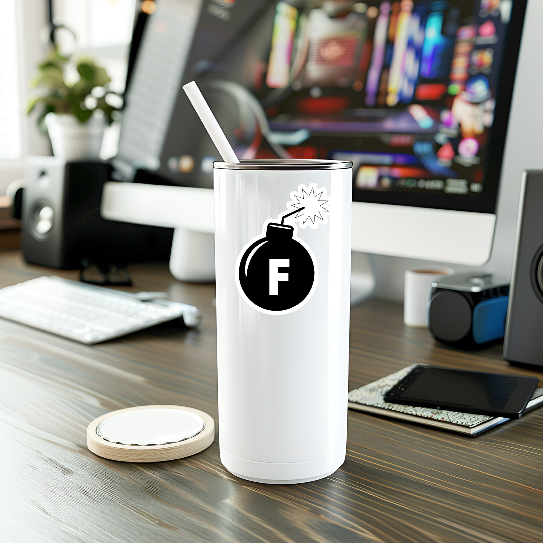 Funny F Bomb Vinyl Sticker