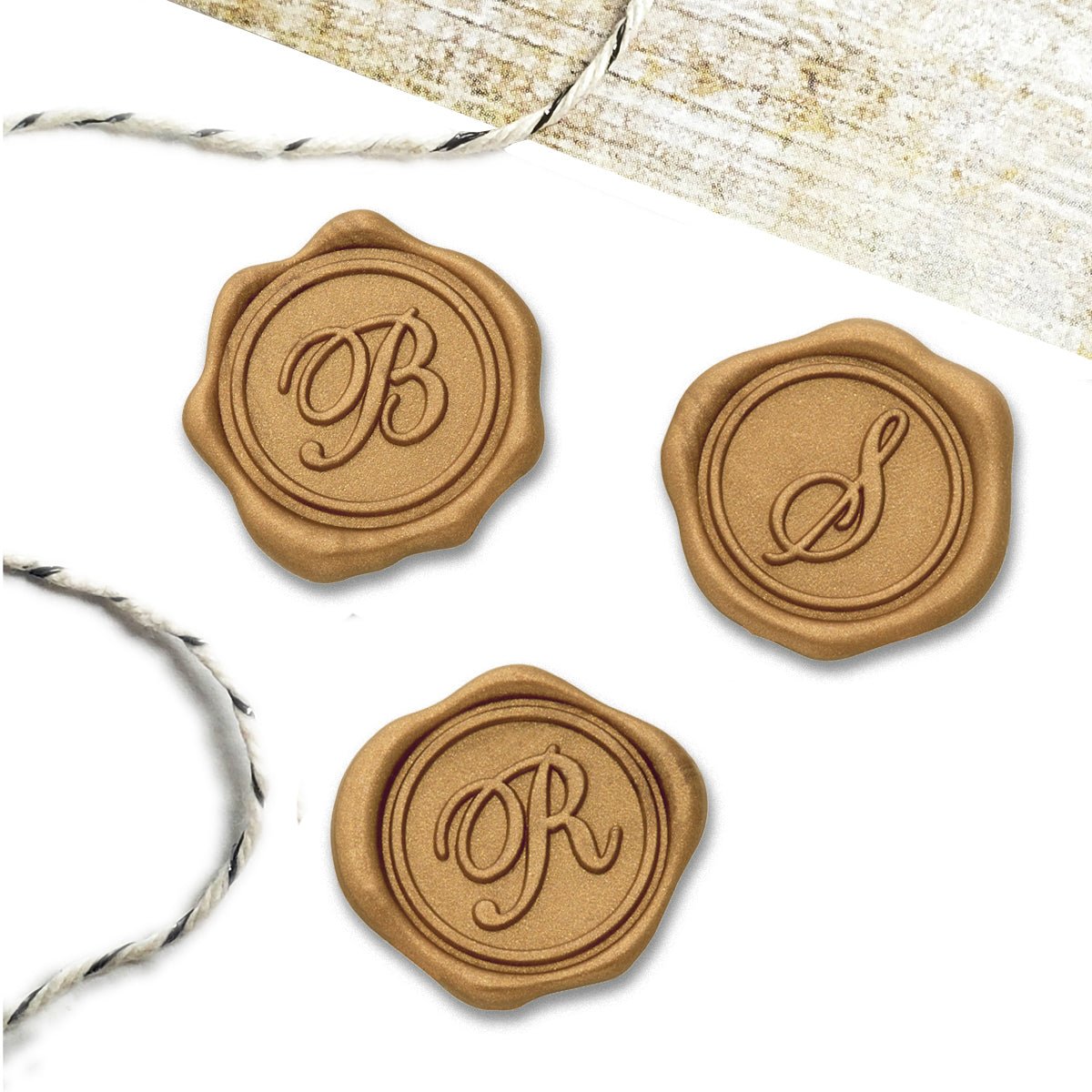Initial Adhesive Wax Seal Stickers for Envelopes and Invitations (25-Pack)