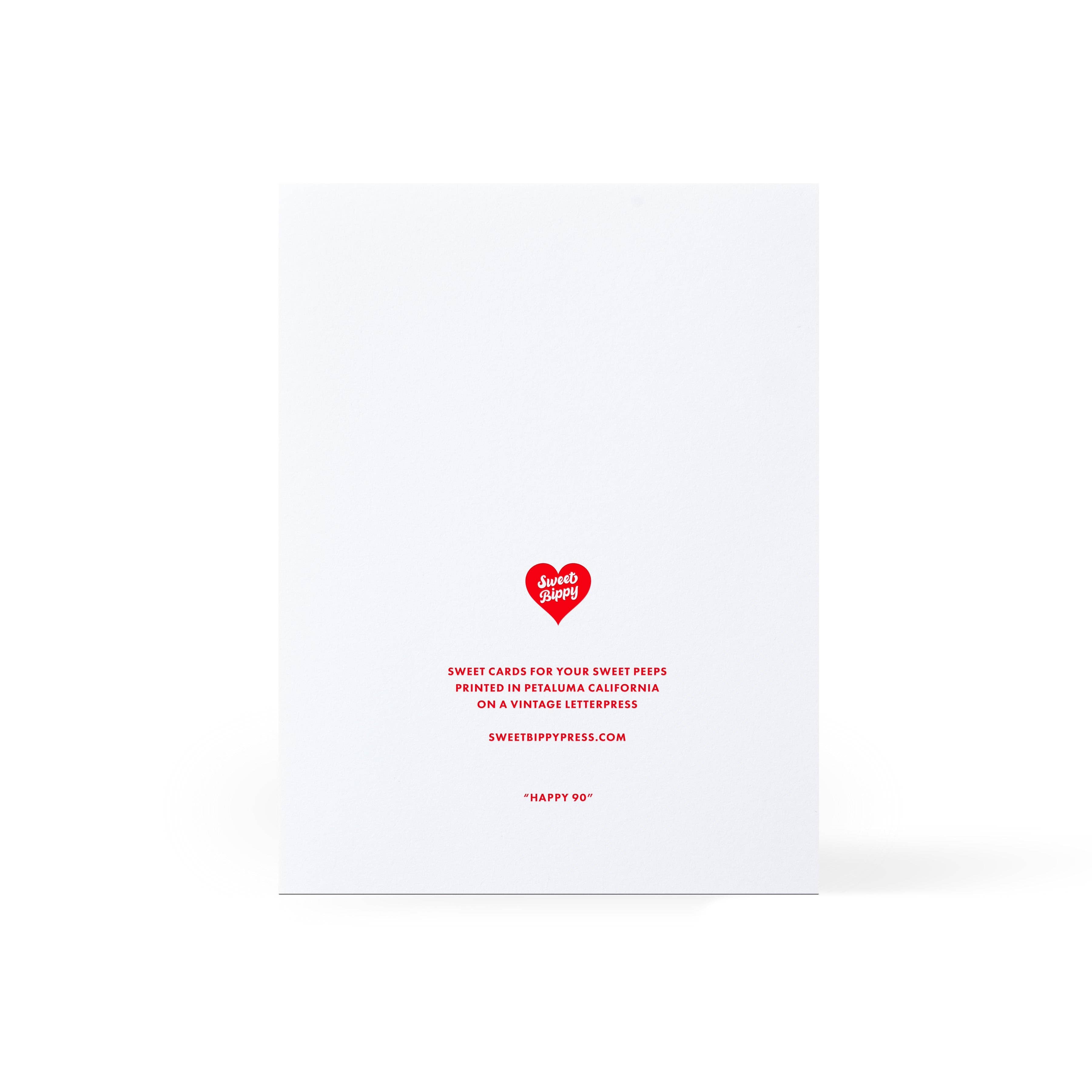 Happy 90 Cake Birthday Card
