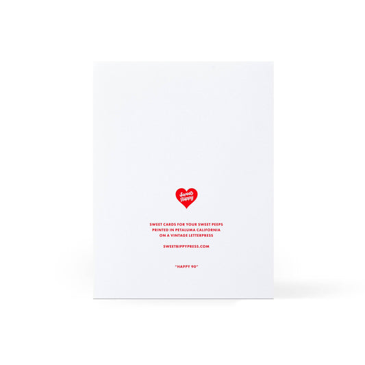 Happy 90 Cake Birthday Card
