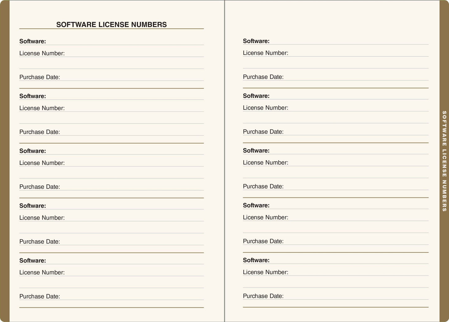 Gilded Floral Large-Format Internet Address & Password Logbook