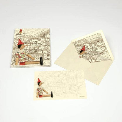 Portfolio Cards Large Size, Note Cards, Italian Stationery: PEACOCK