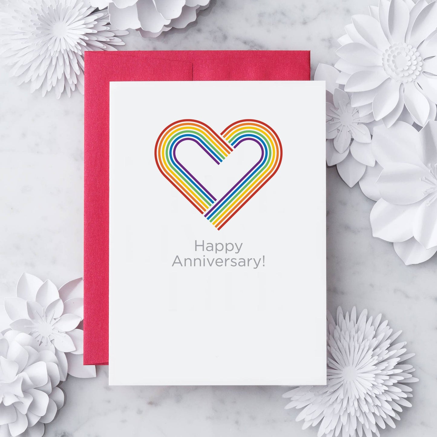 LG24 - "Happy Anniversary" Rainbow Heart