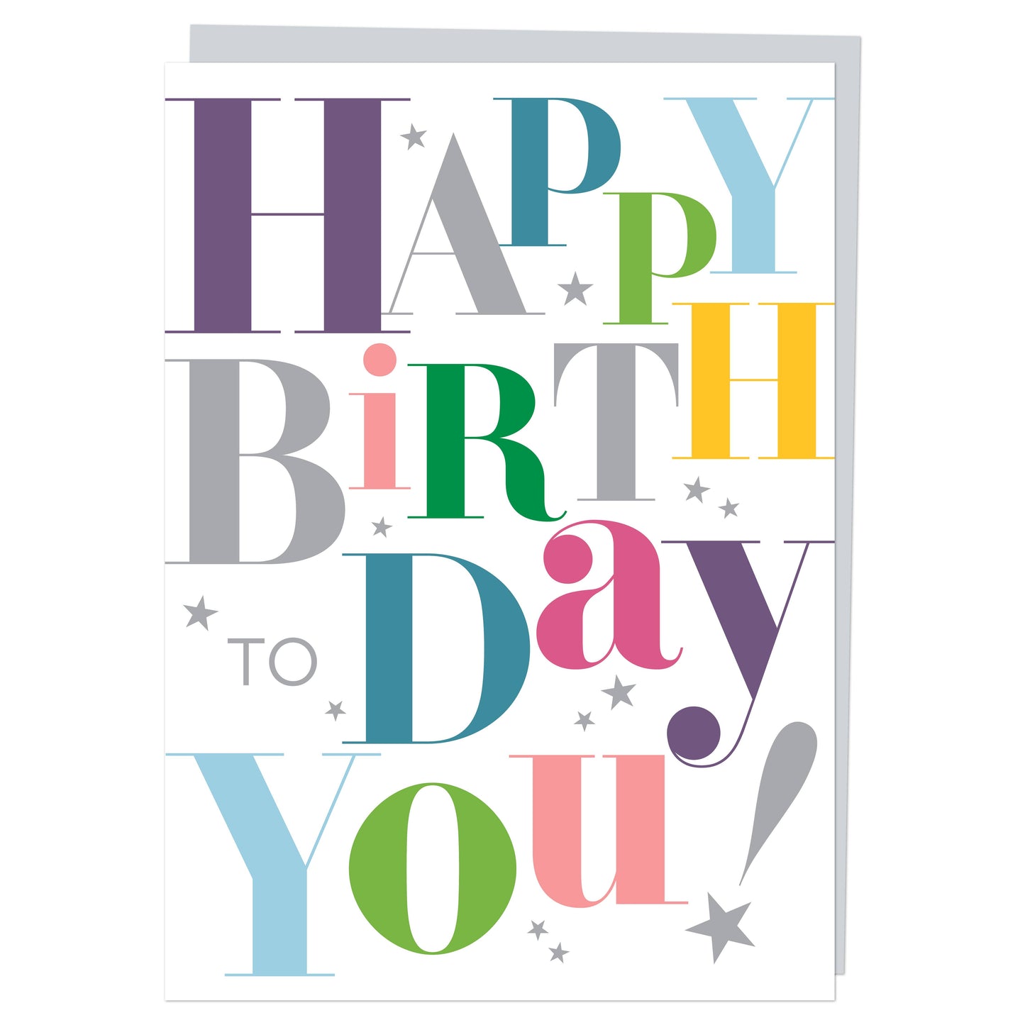 Happy Birthday Elegant Type Greeting Card